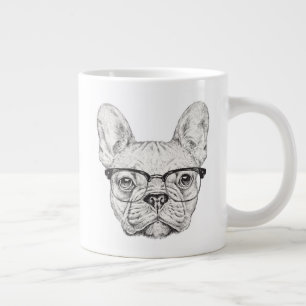Hipster Bulldog Grote Koffiekop