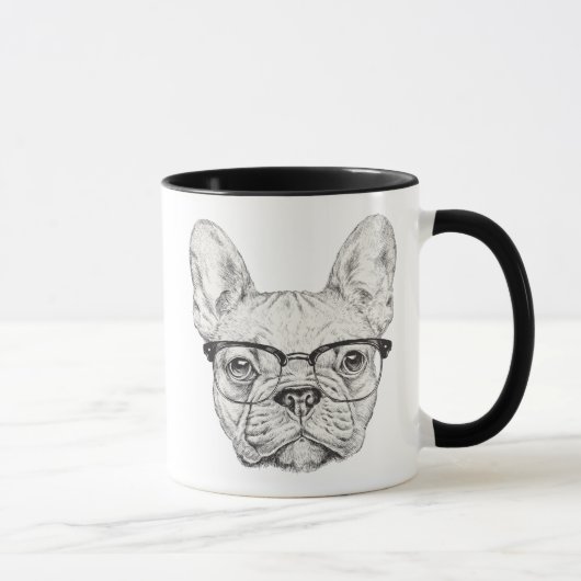 Hipster Bulldog Mok (Rechts)