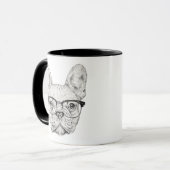 Hipster Bulldog Mok (Voorkant links)
