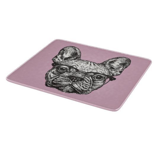 Hipster Bulldog Snijplank (Hoek)