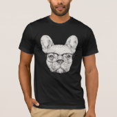 Hipster Bulldog T-shirt (Voorkant)