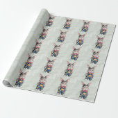 Hipster Bunny Boy Baby Shower Cadeaupapier (Uitgerold)