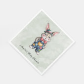 Hipster Bunny Boy Baby Shower Servet (Hoek)