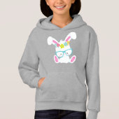 Hipster Bunny met bril, konijn, bloemen (Voorkant)