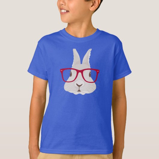 Hipster Bunny Tshirt (Voorkant)