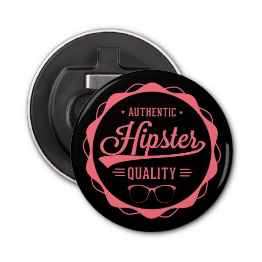 Hipster Button Flesopener (Voorkant)