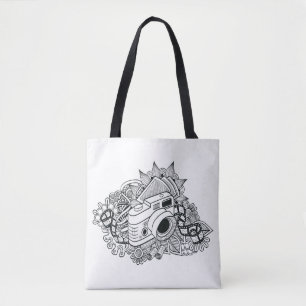 Hipster Camera Doodle 2 Tote Bag