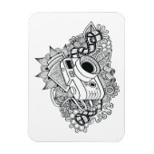 Hipster Camera Doodle Magneet (Verticaal)