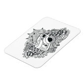 Hipster Camera Doodle Magneet (Linkerzijde)