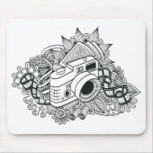 Hipster Camera Doodle Muismat (Voorkant)