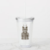 Hipster Cat Acryl Drinkbeker (Voorkant)