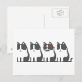 Hipster Cat houdt Pixel Art Briefkaart tegen (Voorkant / Achterkant)