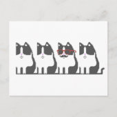 Hipster Cat houdt Pixel Art Briefkaart tegen (Voorkant)