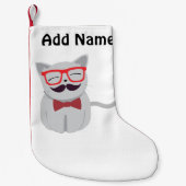 Hipster Cat Kleine Kerstsok (Voorkant)