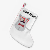 Hipster Cat Kleine Kerstsok (Voorkant (Hangend))