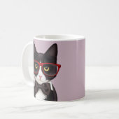 Hipster Cat Koffiemok (Voorkant links)
