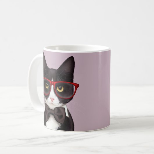 Hipster Cat Koffiemok (Voorkant links)