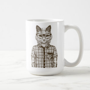 Hipster Cat Koffiemok