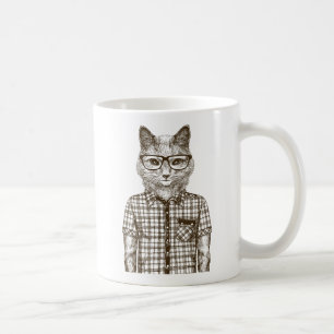 Hipster Cat Koffiemok
