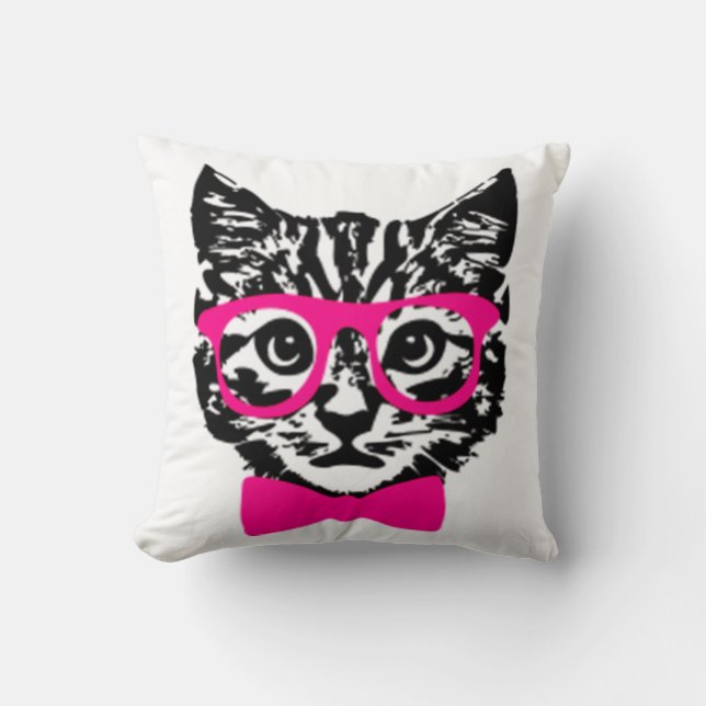 Hipster Cat Kussen (Voorkant)