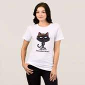 Hipster Cat met bril en Pet - Cool Vibes Tri-Blend Shirt (Voorkant volledig)