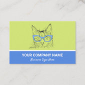 Hipster Cat met Visitekaartje bril (Voorkant)