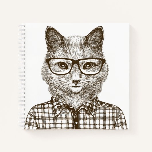 Hipster Cat Notitieboek (Voorkant)