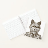 Hipster Cat Notitieboek (Binnen)