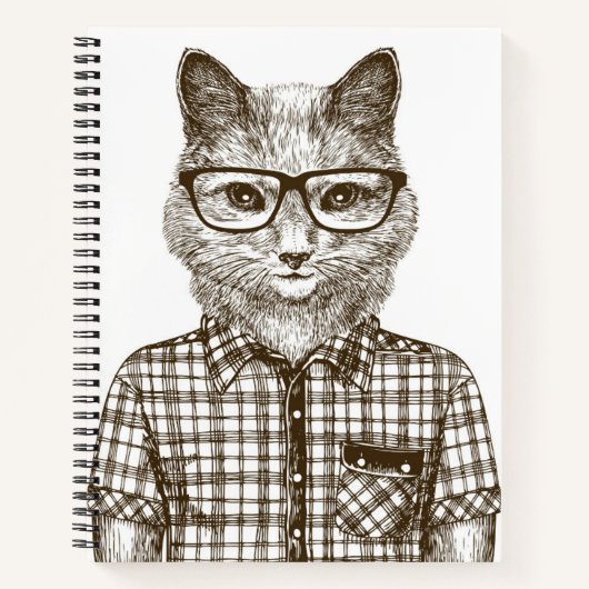 Hipster Cat Notitieboek (Voorkant)