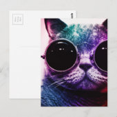 Hipster Cat Pop Art Briefkaart (Voorkant / Achterkant)