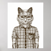 Hipster Cat Poster (Voorkant)