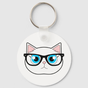 Hipster Cat Sleutelhanger