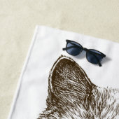 Hipster Cat Strandlaken (In situ)