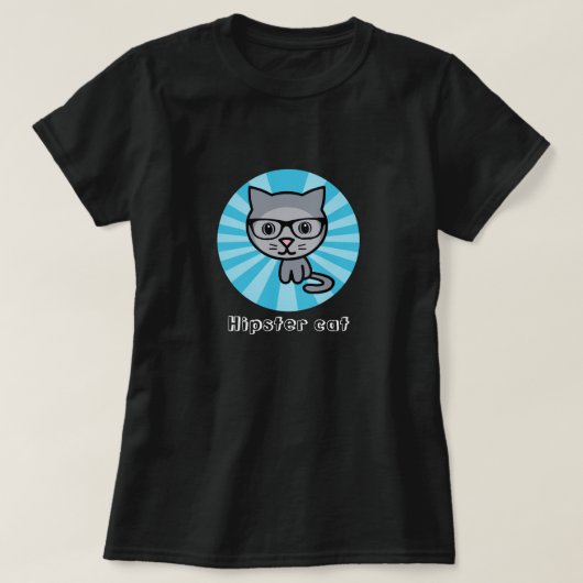 Hipster cat t-shirt (Design voorkant)