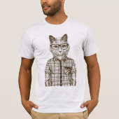 Hipster Cat T-shirt (Voorkant)