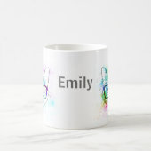 hipster cat waterverf splash om je te personaliser koffiemok (Center)