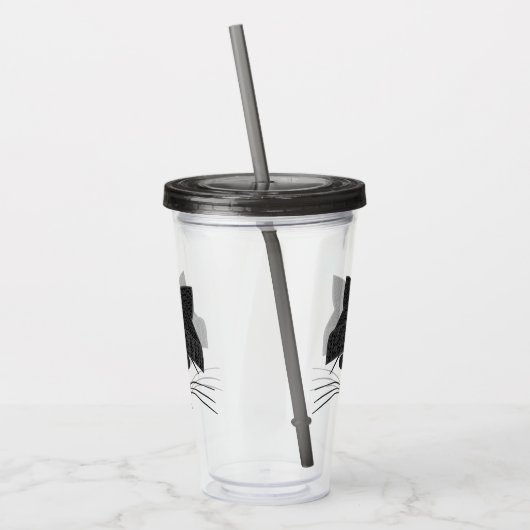 Hipster Cat Wearly Pet Acryl Drinkbeker (Links)