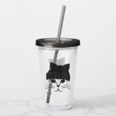 Hipster Cat Wearly Pet Acryl Drinkbeker (Achterkant)