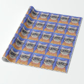 Hipster Cat Wrapping Paper Cadeaupapier (Uitgerold)