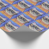 Hipster Cat Wrapping Paper Cadeaupapier (Hoek)