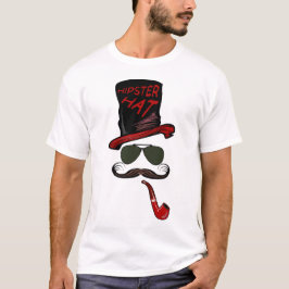 hipster_chapeau_pipe_moustache_zonnebril_8 t-shirt