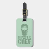 Hipster Chef Bagagelabel (Voorkant verticaal)