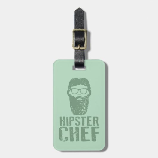 Hipster Chef Bagagelabel (Voorkant verticaal)