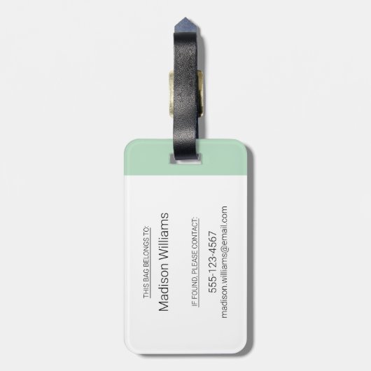 Hipster Chef Bagagelabel (Achterkant verticaal)