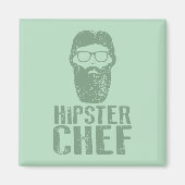 Hipster Chef Magneet (Voorkant)