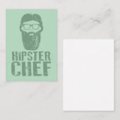 Hipster Chef Notitiekaartje (Voorkant / Achterkant)