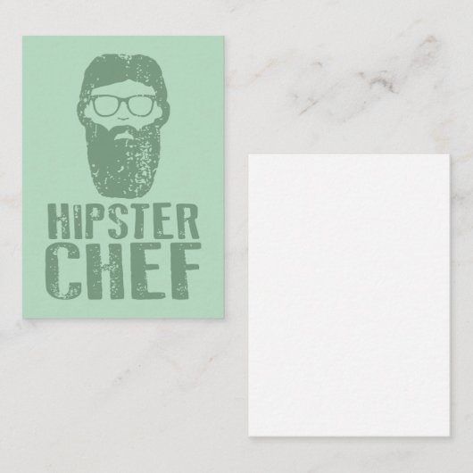 Hipster Chef Notitiekaartje (Voorkant / Achterkant)