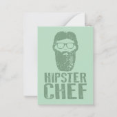Hipster Chef Notitiekaartje (Voorkant)