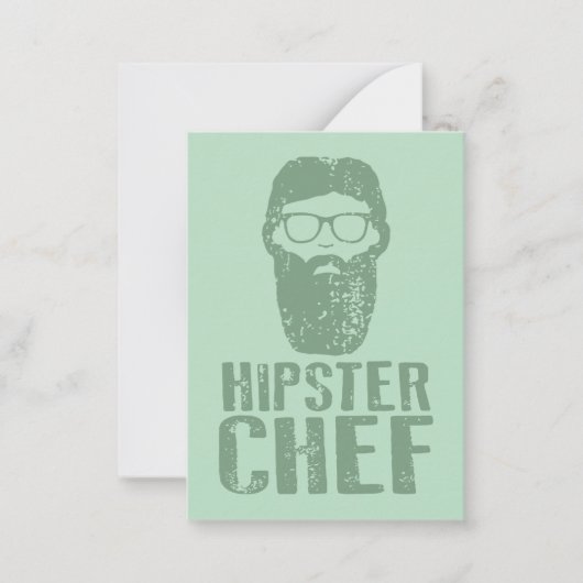 Hipster Chef Notitiekaartje (Voorkant)
