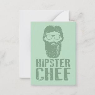 Hipster Chef Notitiekaartje